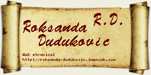 Roksanda Duduković vizit kartica